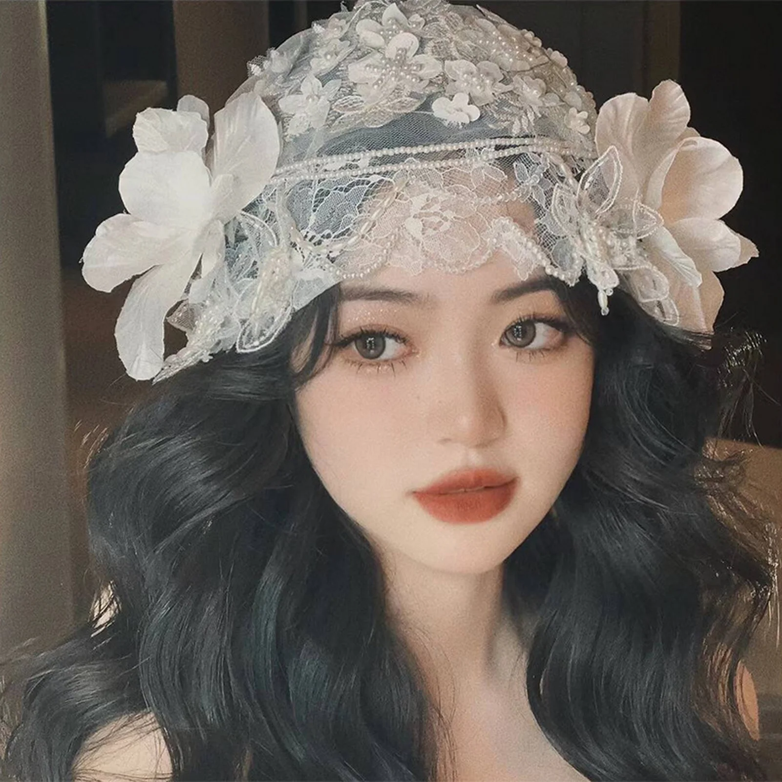 

Женский головной убор с жемчугом для укладки густых вьющихся волос, декоративный, с надежной фиксацией, для свадебных причесок