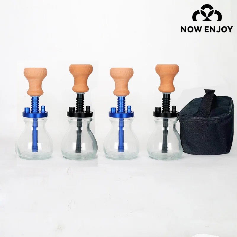 Small Glass Shisha Hookah Set Travel Hookah Shisha Pipe with Hookah Storage Bag Chicha Narguile Sheesha With Handbag Outdoor Bag