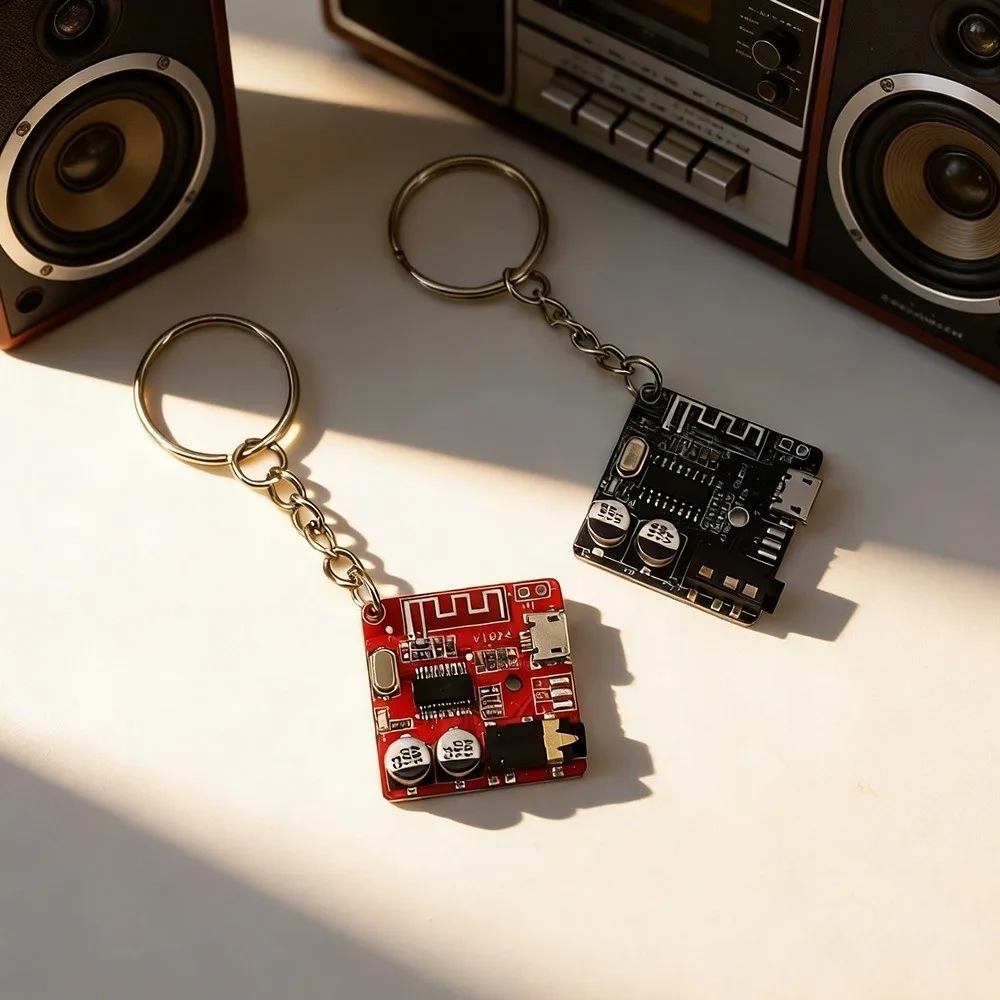 Real PCB Circuit Board Keychain Personalized Mechanical Tech Key Holder Cyberpunk Style Sturdy Electronic Component Key Fob