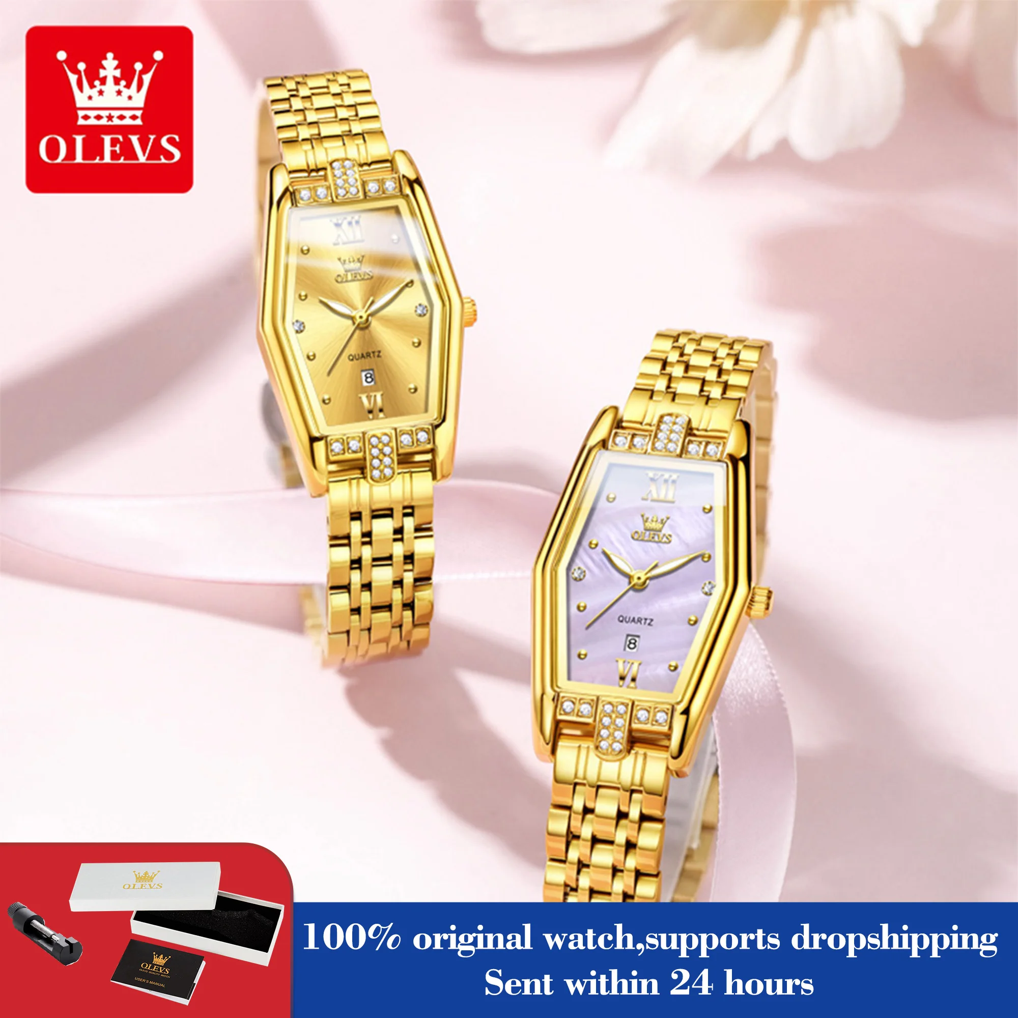 OLEVS 3699 Woman Quartz Watch Simple Luxury Calendar Watch For Women Luminous Waterproof Elegant Ladies Hand Clock Steel Strap