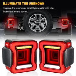 Jeep Wrangler JK 2007-2017 DRL Tunnel Edition Car LED Taillights Brake Lights Reverse Daytime Running LED Lights Rear Taillig