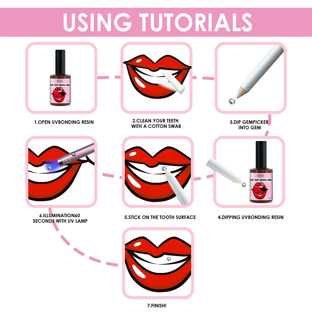 

DIY Tooth Gem Jewelry Kit Diamond Teeth Decoration Teeth Ornament Application