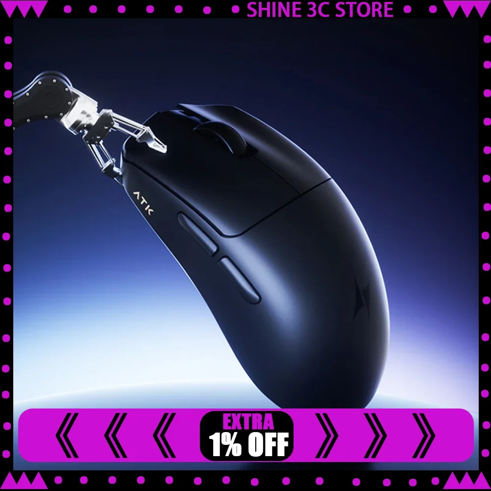 ATK Blazing Sky F1 V2 Mouse Tri Mode Wireless Mouse Paw3395/Paw3950 8000Hz Lightweight Gaming Mice PC Accessory for CS Valorant