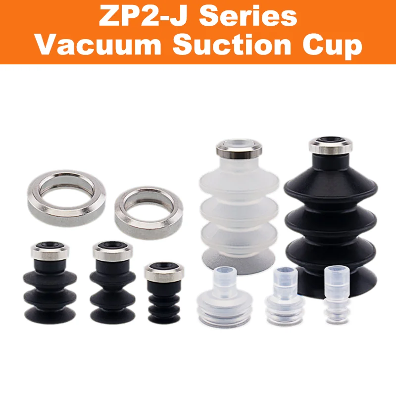 5pcs/pack ZP2 Series 3-Layer Bellows Vacuum Cup Flexible Multi-Layer Sucker for Robotic Pick and Place ZP2-06JN 09JS