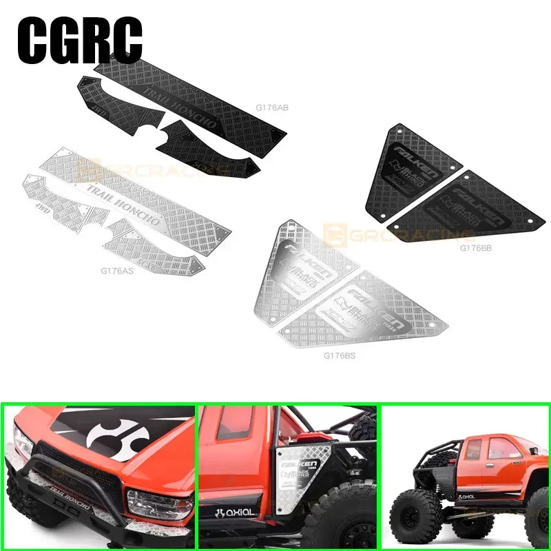 Metal Front Bumper Side Trim Protector Bar Accessories for 1/6 RC Crawler Car AXIAL SCX6 HONCHO Trail Upgrade Parts