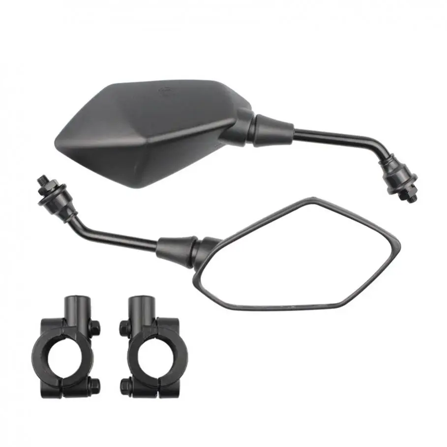 2Pcs Universal Motorcycle Convex Rear View Mirror with 10mm Bolt Handle Bar Mount Clamp for Cruiser Suzuki Honda Victory view 6
