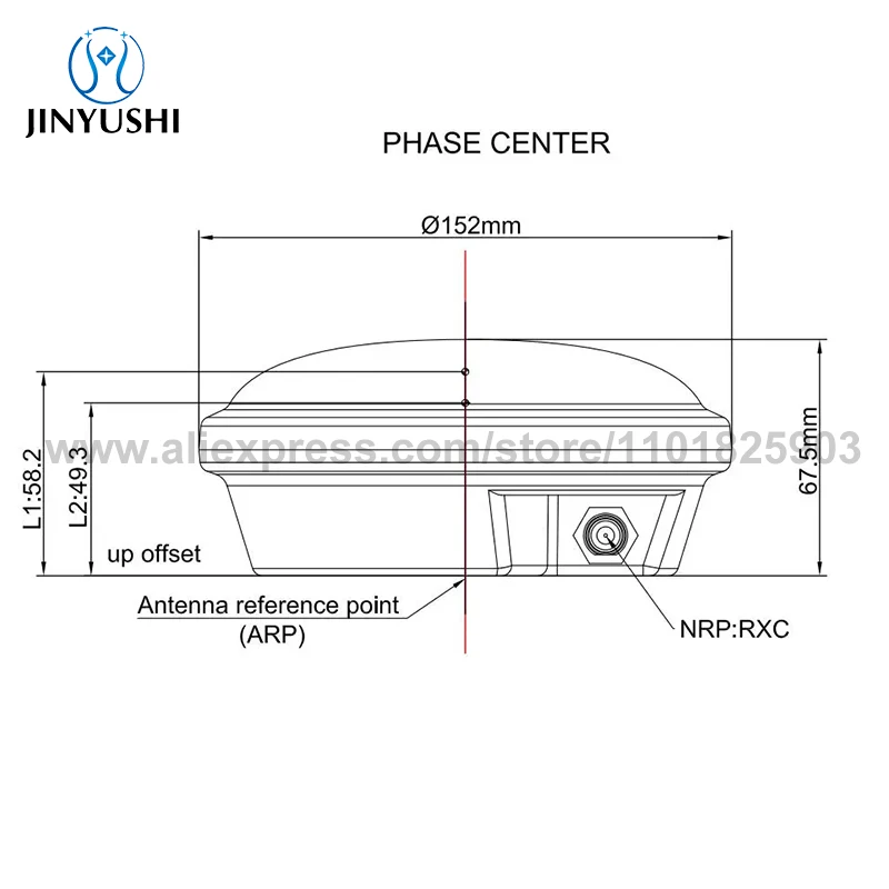 EM-35H GNSS RTK Antenna GPS L1 L2 L5 Galileo Glonass BDs Car Roof Magnet Agricultural Mapping Replace AG35 AN600 AG-35 AG25