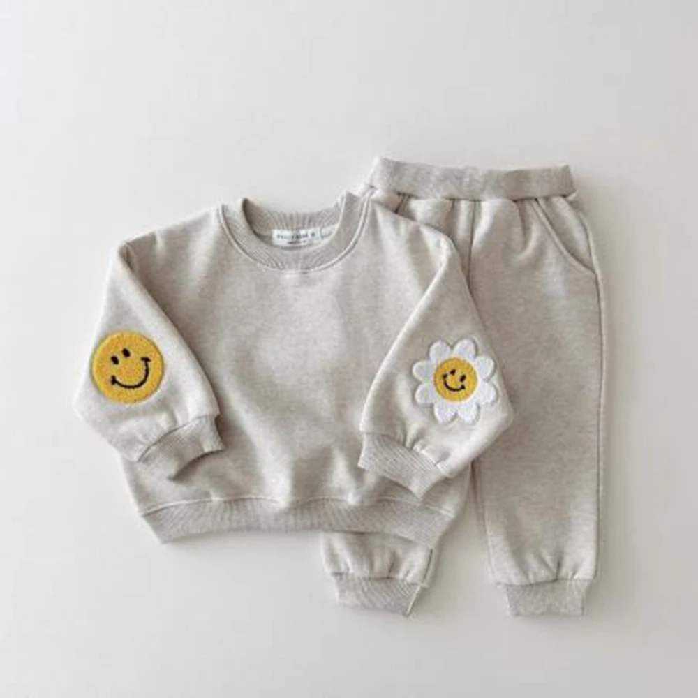 Bear Leader Korea Baby Boys Clothing Sets Spring Autumn Cotton Clothes Children Sweatshirt Girls Pullover Tops+ Pant Suits 2PCS