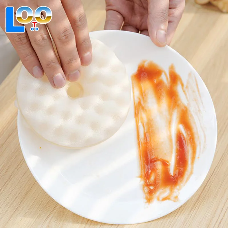 مزدوجة الجانب شفط كأس الإسفنج مسح انفصال لينة المطبخ تنظيف فرشاة أطباق فرشاة للأطباق لوحة عموم وعاء