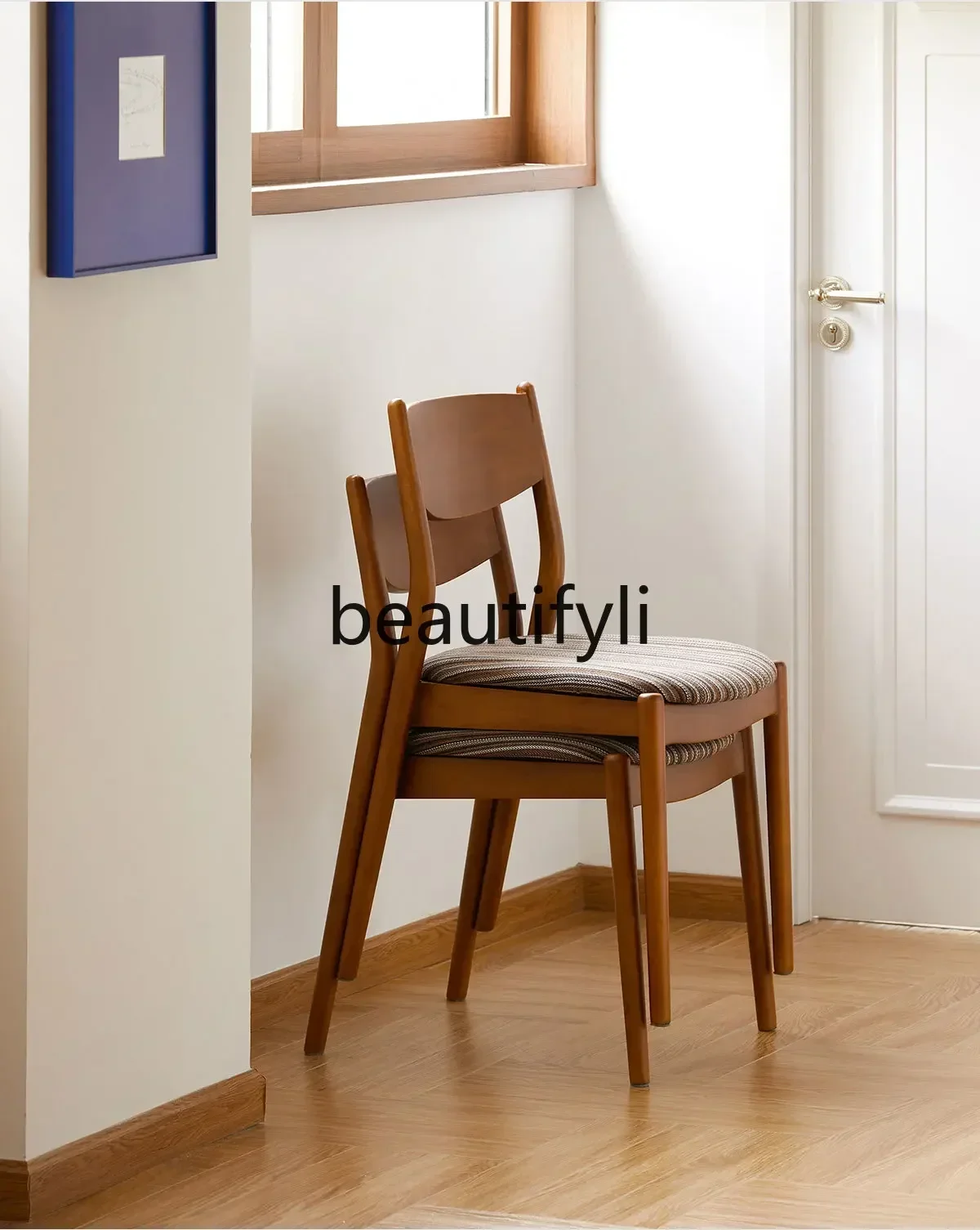 Hot sales Medieval style household stackable dining chair back chair designer simple household dining table and chairs