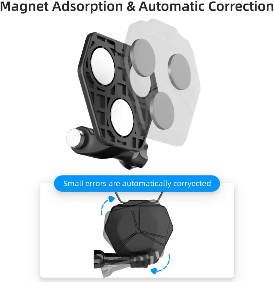 Soporte magnético de cámara de acción para GoPro, soporte de pecho para GoPro Hero, GoPro Max, AKASO, DJI Action Osmo Action