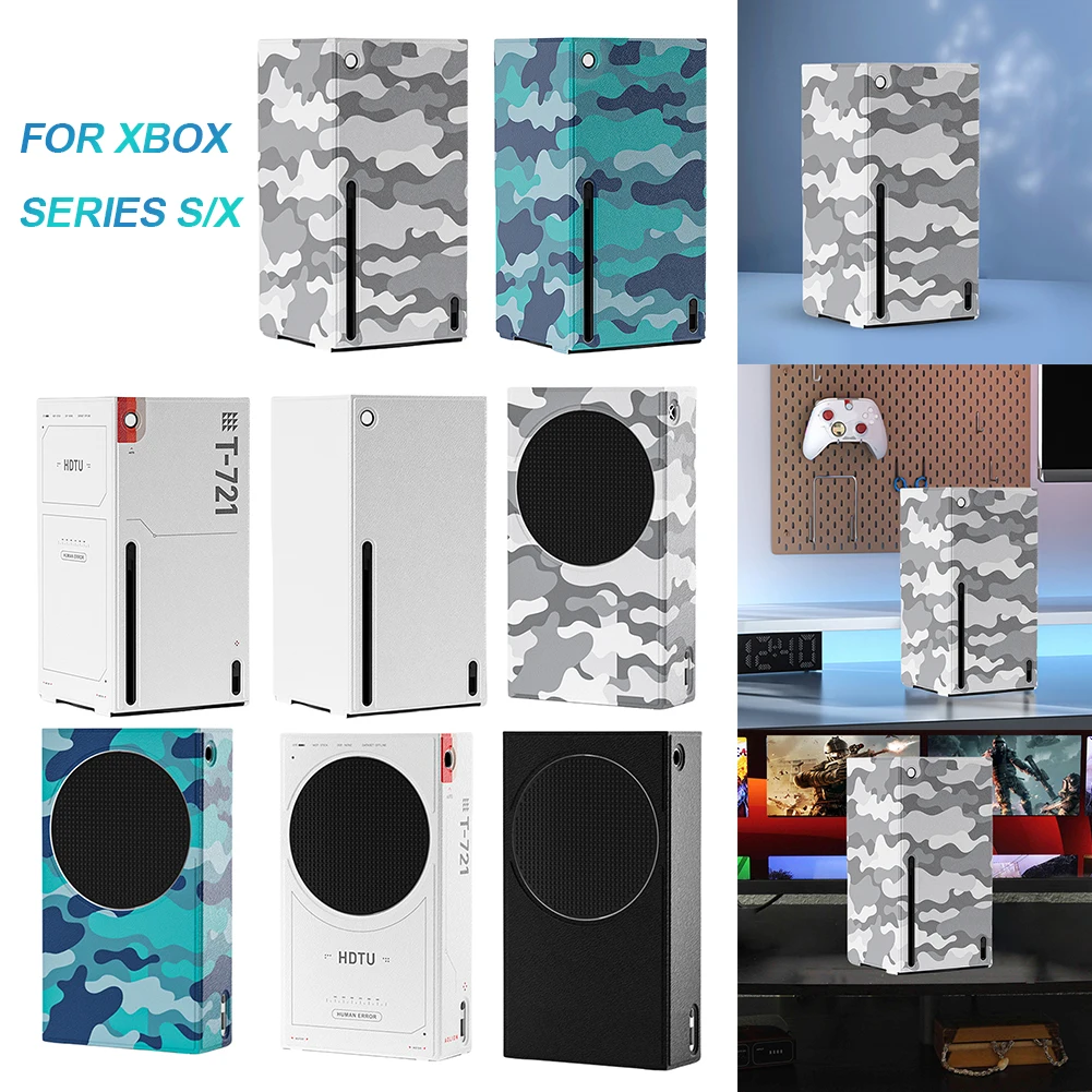 

PU Case Cover Magnetic Closure Vertical Dust Cover with Cooling Vent Console Full Body Skin for Xbox Series S X Game Console