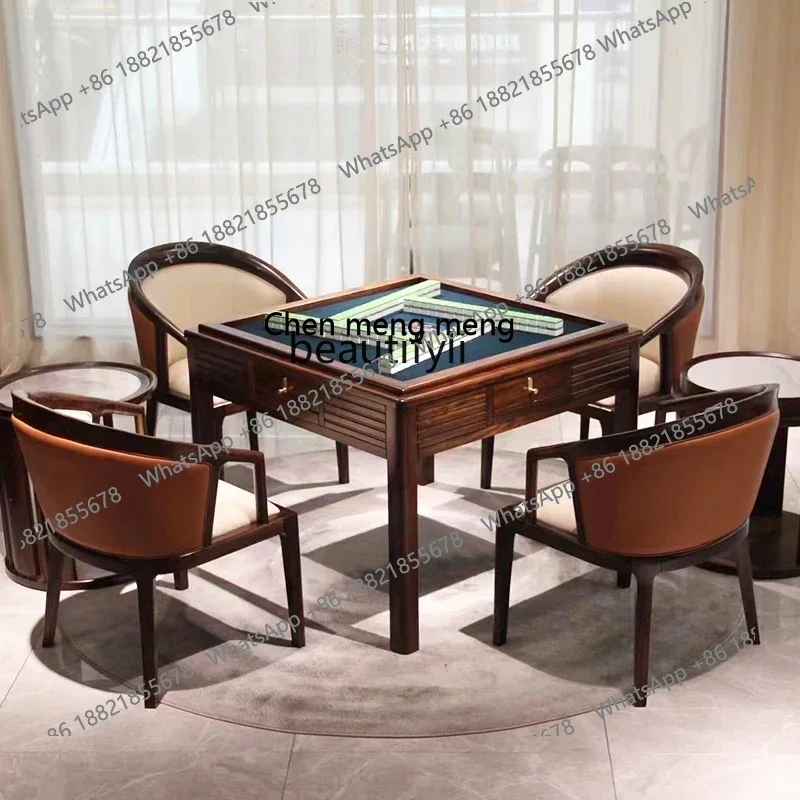 M178 A Ugyen Wood New Chinese Style Solid Wood Electric Mahjong Table Dining Table Dual-Use Automatic Household Mahjong Machine