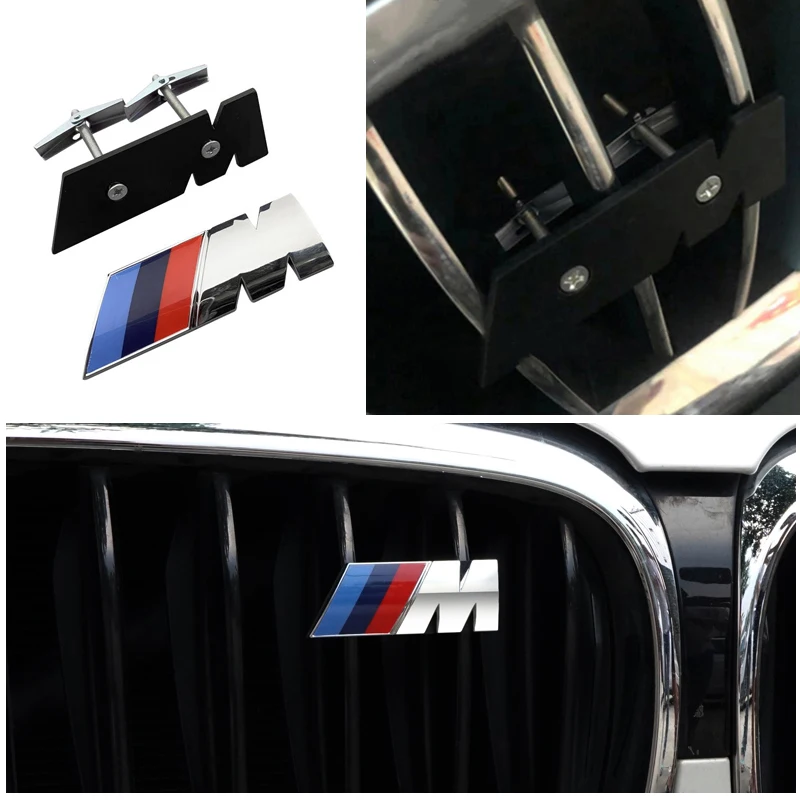 3D Car Front Grille M Badge Emblem Decoration Accessories For BMW F15 G05 F16 G06 F25 G01 G08 F26 G02 F07 F10 G07 G20 G30 G32