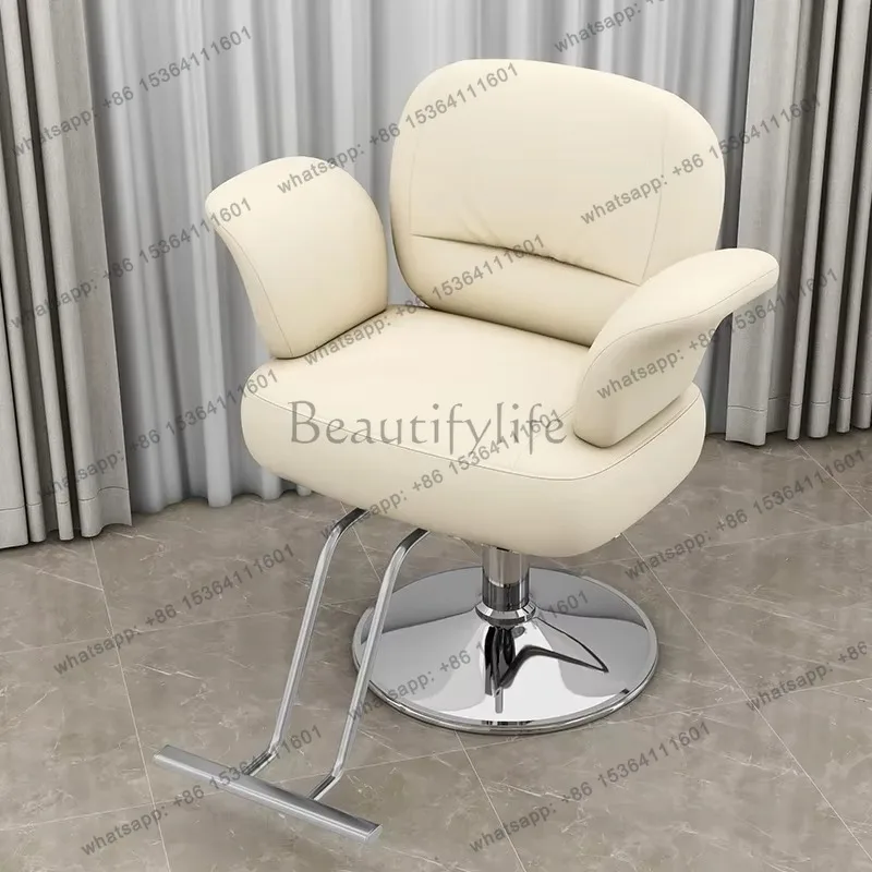 FGClassic Professional Barber Chair Aesthetic Vintage Simple Salon Barbershop Chair Retro Modern Cadeira De Barbeiro Furniture