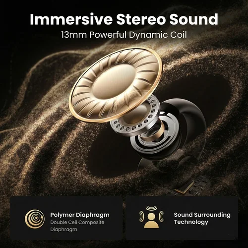 Imagen 2 del producto Auriculares inalámbricos con cancelación activa de ruido con sonido envolvente Latencia ultrabaja Carga inalámbrica sin esfuerzo para correr en gimnasio