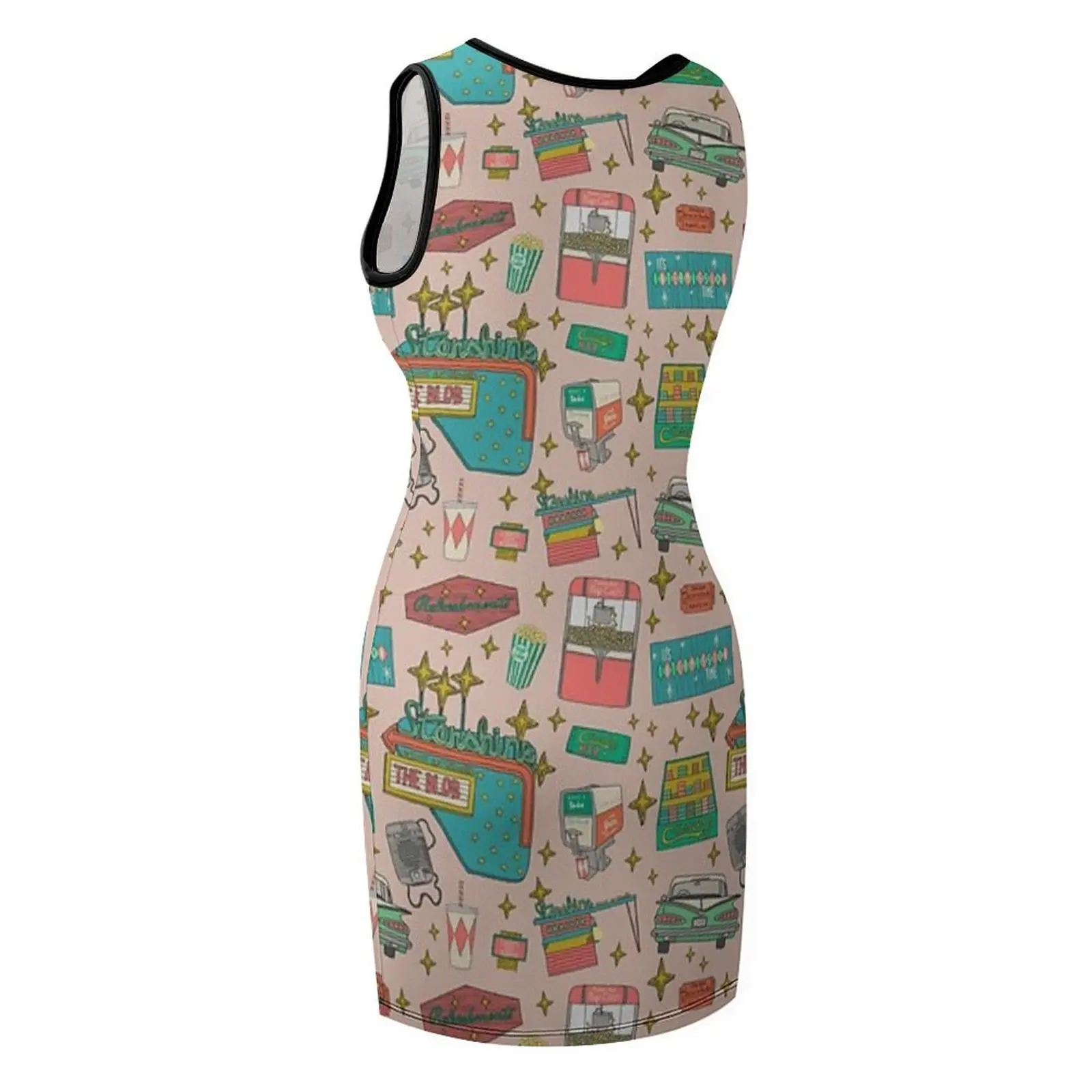 Sukienka bez rękawów w stylu drive-in, luksusowa sukienka damska na imprezę, sukienka wieczorowa na studniówkę, sukienka damska, styl koreański