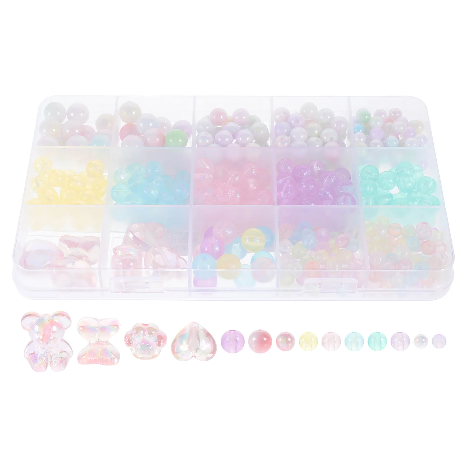 1Set Night Glow Kralen Acryl DIY Ketting Armband Craft Spacer Losse Kralen Sieraden Maken Accessoires