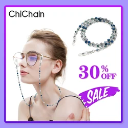Chichain Fashion Eyeglasses Crystal Acrylic Beads String Chains Eyeglasses Mask Chains Strap Holder Cord Chains on the Neck