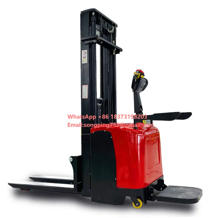 

1.5 Ton 2 Ton Standing up Electric Hydraulic Pallet Lift 3.5 m Stacker Forklift Crane Cheap Price Factory Supplier