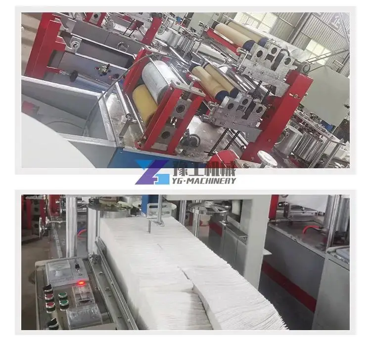 Fully Automatic Factory Price High Speed Double Head Printing Paper Napkin Making Machine