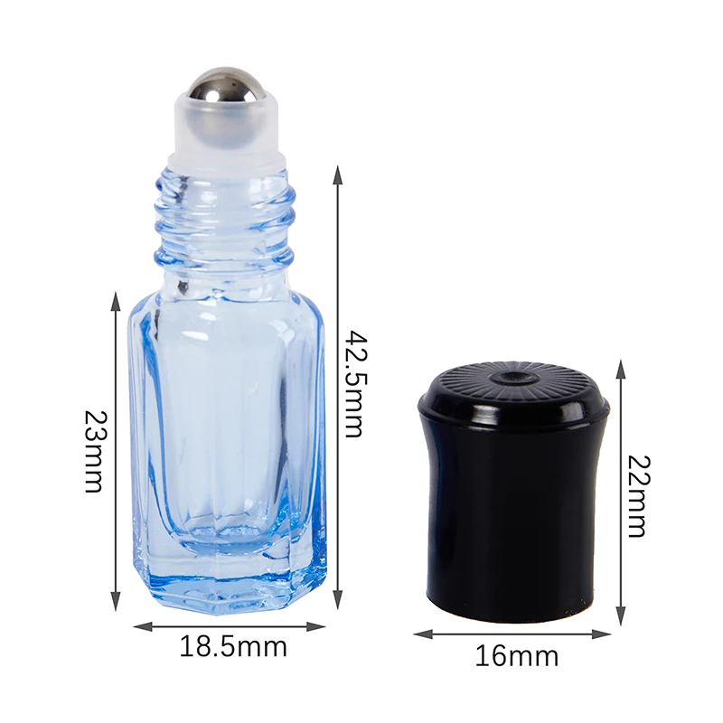 3ml Empty Mini Glass roll on bottles for essential oils Refillable perfume bottle deodorant containers