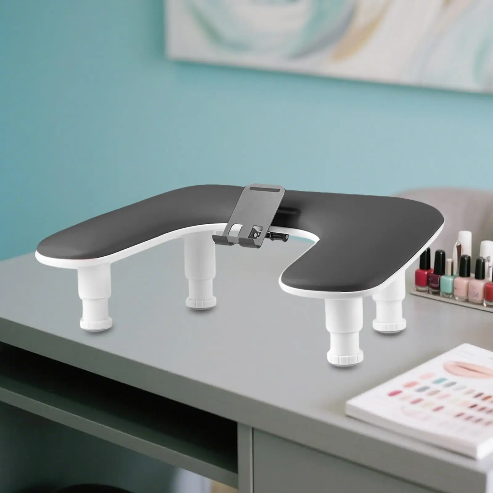 

Nail Hand Rest Pillow Professional, PU Leather, Anti Slip, Nail Arm Rest Nail Armrest Manicure Tool for Manicurists Salon Home