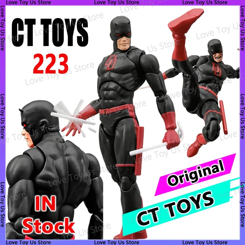 

New Hot Ct Toys Daredevil Black Red Mafex 223 Figure Comic Version SHF Anime Action Figure Figurine Statue Model Gifts Kids Toys