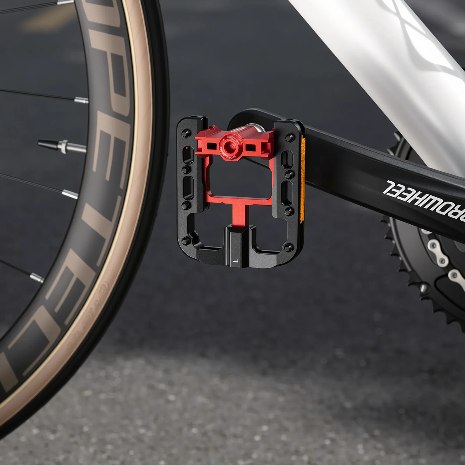TOSUOD 1 Paar Fahrradpedale mit 3 Lagern, ultraleichte Aluminiumlegierung, Mountainbike- und Rennradpedale, flache Fahrradpedale – Detail 9