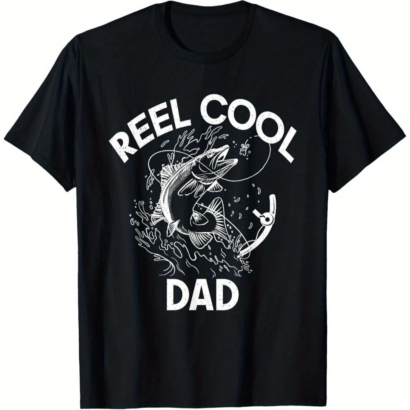 

Reel Cool Dad Fishing Angler Father's Day Gift T-Shirt 100% Cotton O-Neck Short Sleeve Summer Casual Mens T-shirt Streetwear