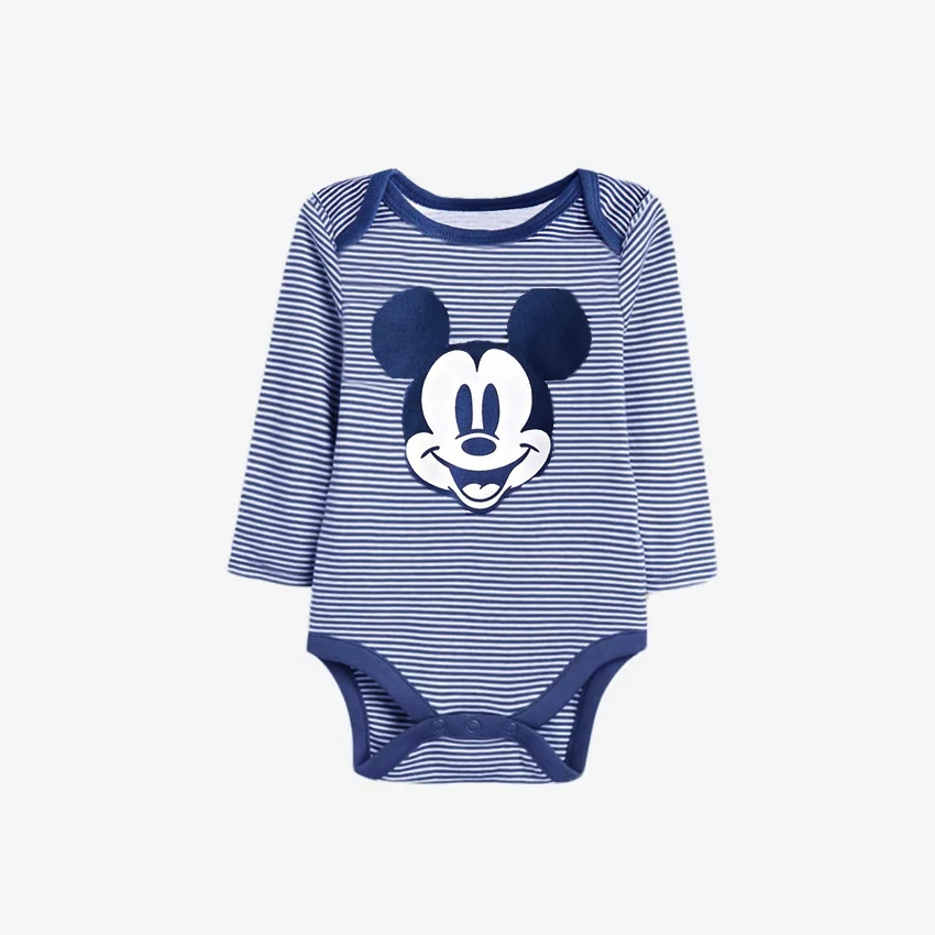 3Pcs Mickey Minnie Baby Boys Rompers Summer Spring Soft Cotton Baby Girls Climbing Clothes Newborn Bodysuits Disney