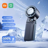 XIAOMI Mini Handheld Fan 6000mAh Rechargeable High Speed Portable Fan Foldable Handheld Outdoor Camping Ice Cooling Fan Hot Sale