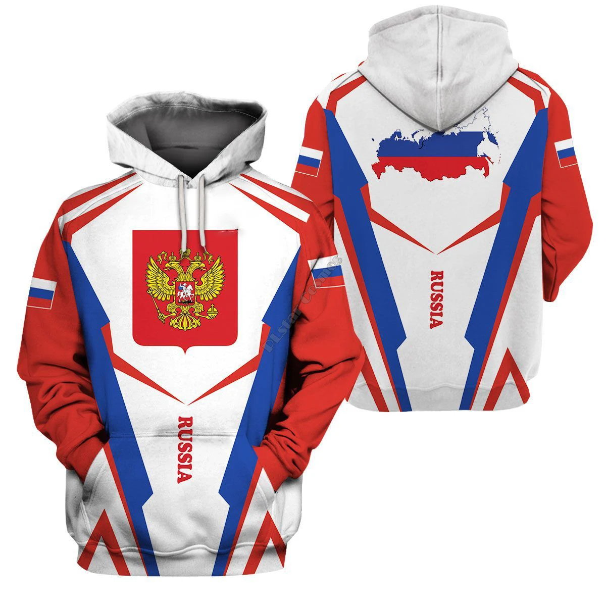 Russian Flag Hoodies Men Fashion Tracksuit Women Sweatshirt Hoodie Kids Россия National Emblem Printed Pullover Hip Hop Clothing