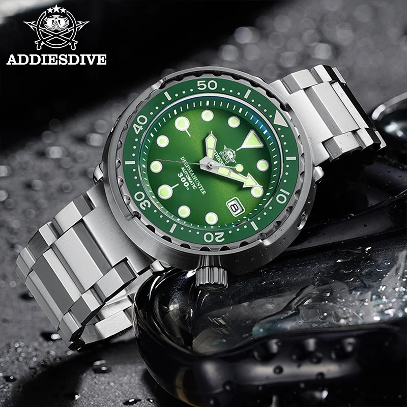 ADDIESDIVE Mechanical Watch Sapphire NH35 Automatic Dive Watches Men 300m Steel 1975 Automatic Wrist Watch For Men Diver watch