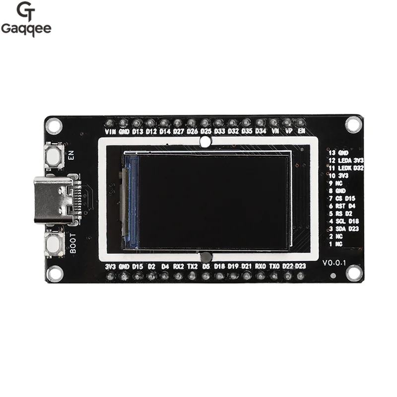 1,14-дюймовый 1,9-дюймовый ЖК-экран ESP32, плата разработки Wi-Fi Bluetooth, встроенный модуль Type-C