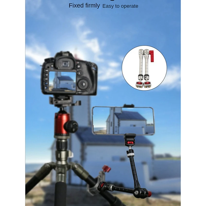 أفضل ذراع محمول من سبائك الألومنيوم للهاتف المحمول وكاميرا الحركة المعدنية العالمية وملحقات الكاميرا ذات الزاوية الأولى