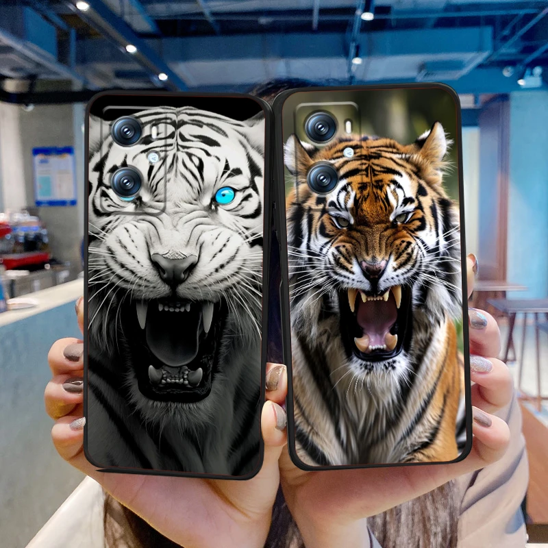 Tiger Fierce Terrifying Art For Xiaomi Redmi 9A 9C 9AT 10C 9 9T 10 12C 13C A3 12 K60 A1 K50 K40 5G Black Soft Phone Case