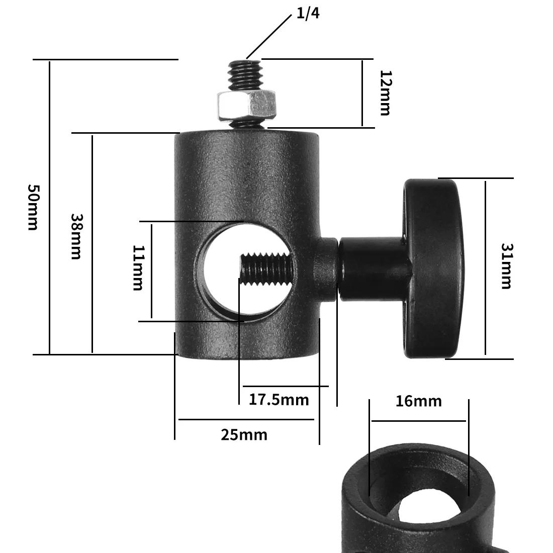 Stativ Licht Stehen Schnelle Adapter Konverter Halterung 1/4 "3/8" Schraube 16mm für Flash LED Monitor DSLR fotografie Zubehör – Detail 24