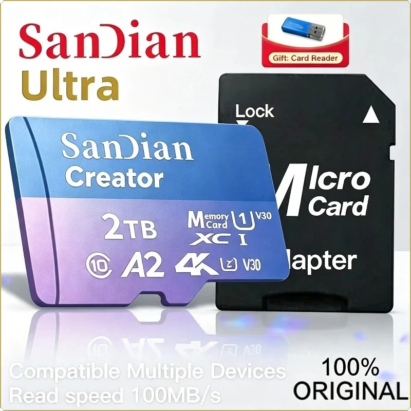 Memory Card Micro Tf Sd 32GB 64GB 128GB 256GB 512GB 1TB Micro Tf SD Card Extreme TF Card Class10 U3 V30 4K UHD A2 micro SDXC