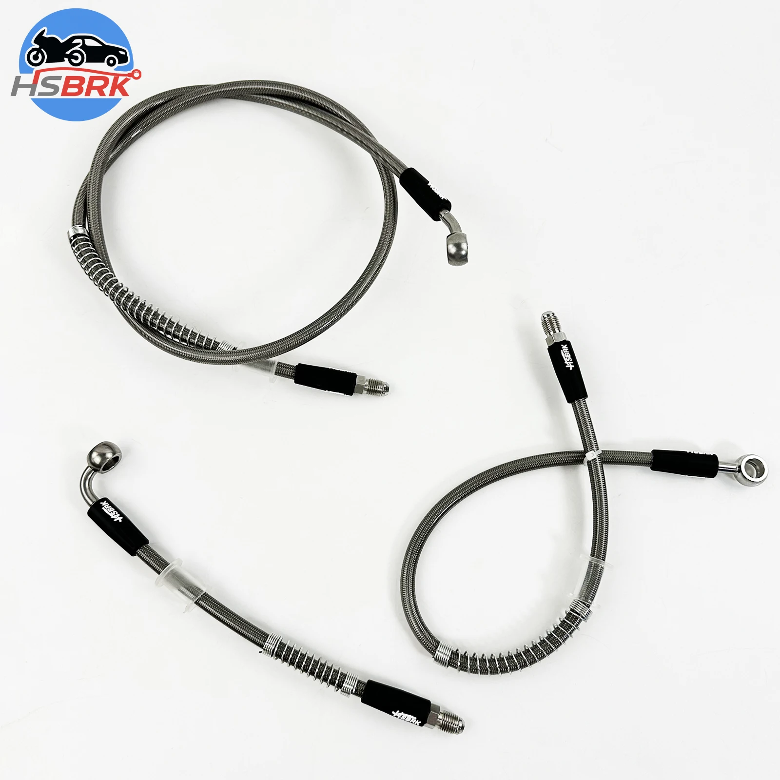 10-500CM PTFE Stainless Steel Braided Brake Hose M10 0°/28°/90°Hydraulic Brake Line Disc Brake Oil Pipe Motorcycle Automobile