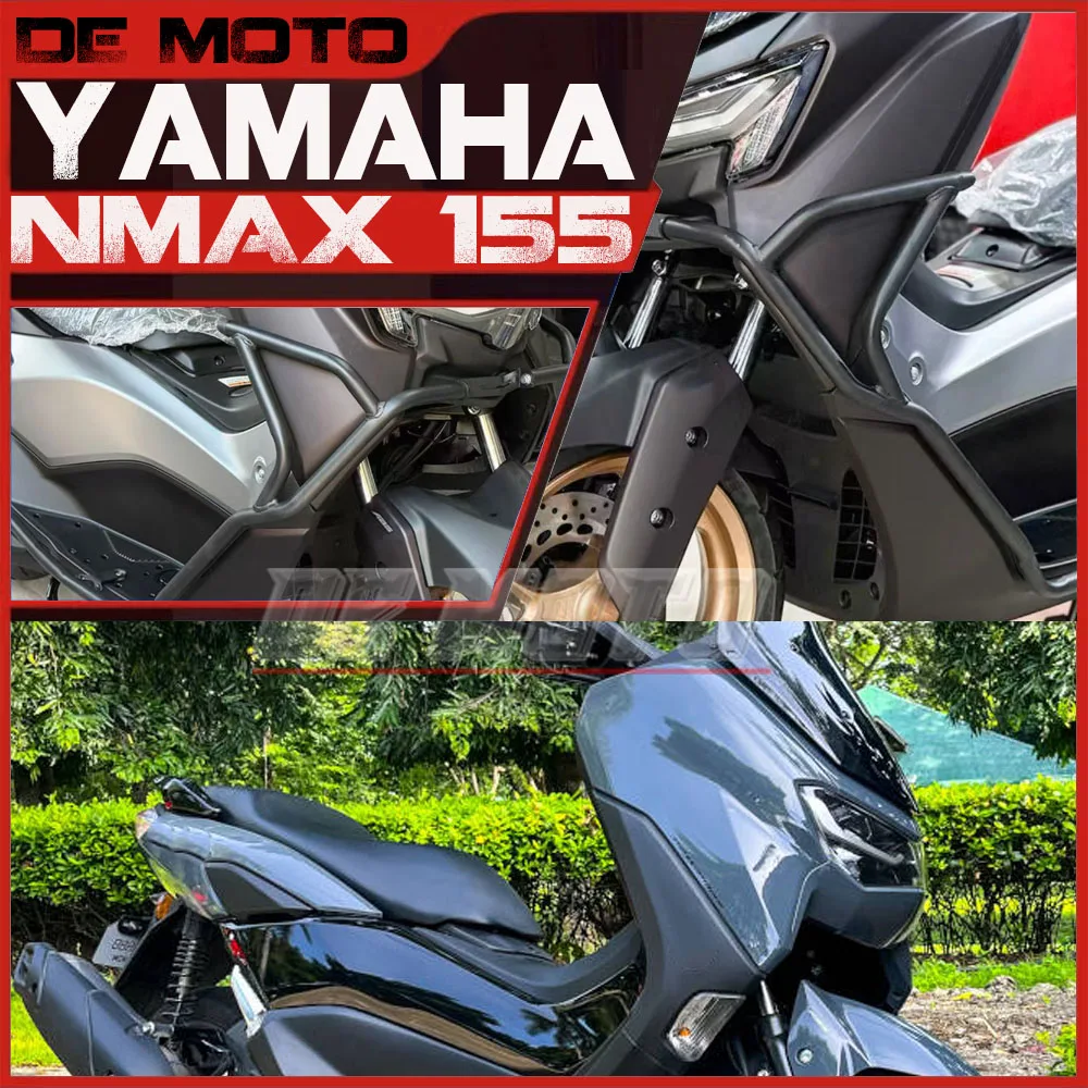 FOR Yamaha NMAX 155 Bumper, Front Bumper With Spotlight Bracket, Footpegs, Exhaust Manifold.