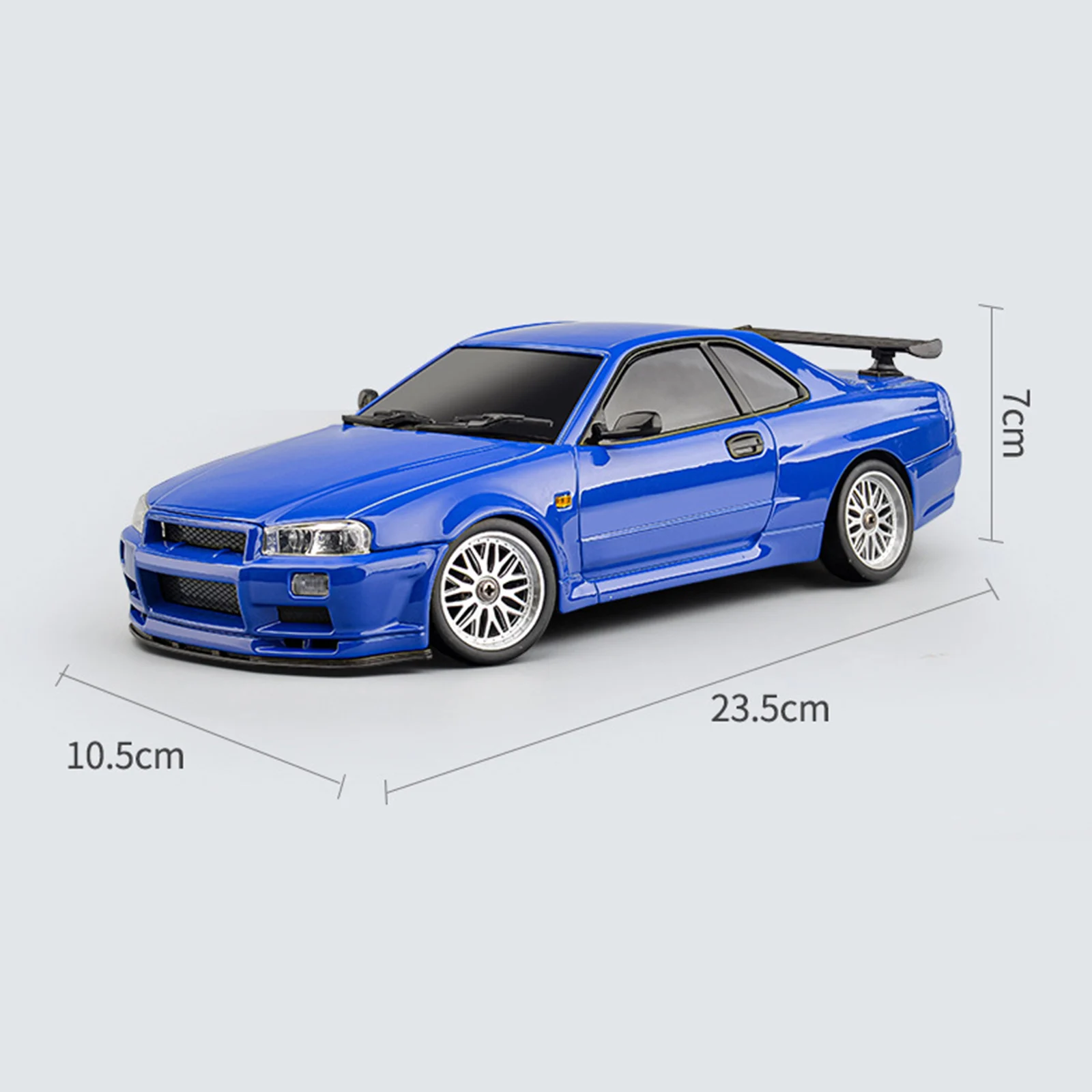 1/18 Metal Remote Control Car LD1899 2.4G GTR R34 Drift RC Car Alloy body shell with LED Light Built in Gyroscope Adult Toys