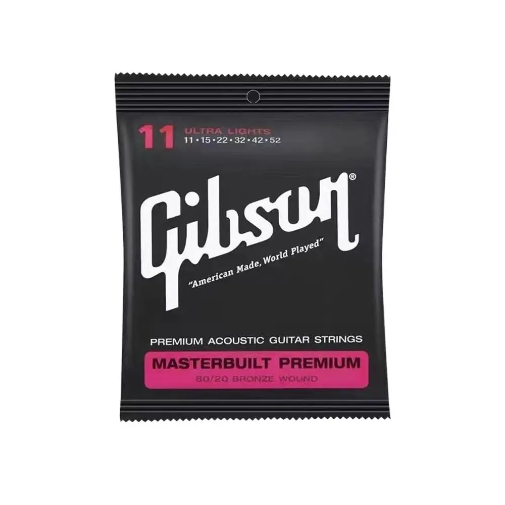 1 Set SAg Series Gibson Guitar Strings 6 Strings Good Sound Electric Guitar Strings Full Smooth Bronze Folk Guitar Strings