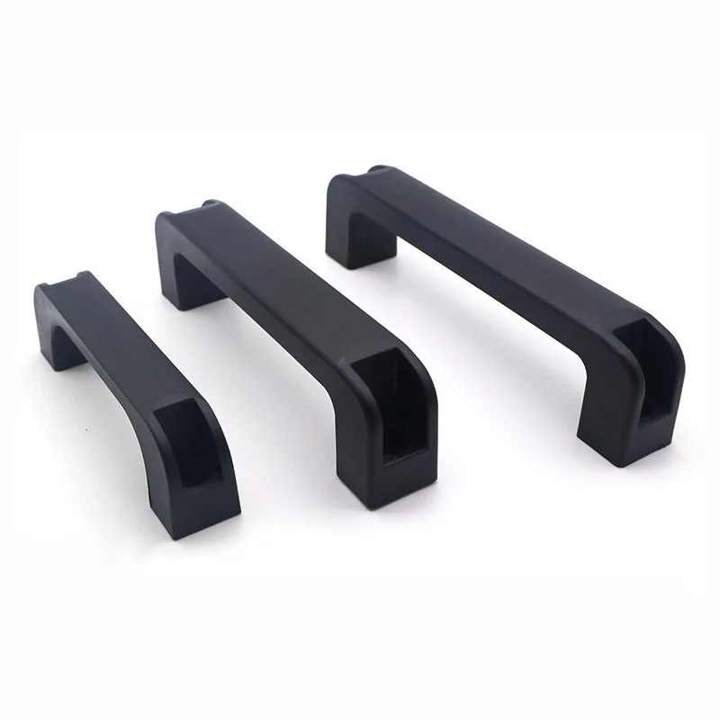 Nylon Pull Black Plastic Square Handle Industrial Equipment Toolbox Machine Tool Plastic Handle Hole Distance 120/130/160/180mm