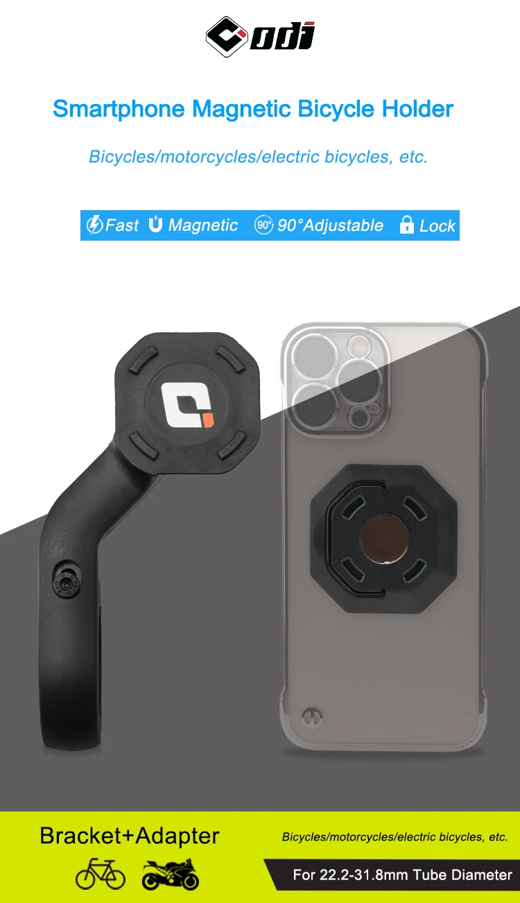ODI PH-01 Magnetische Reiten Telefon Halter Quick Release Motorrad Fahrrad Halterung für MTB/Rennrad Navigation Allgemeine Telefon Ho – Detail 1