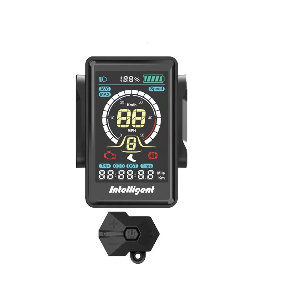 Electric mountain bike parts ebike 810s display 24v-36v bafang mid drive motor meter colorful with waterproof connector