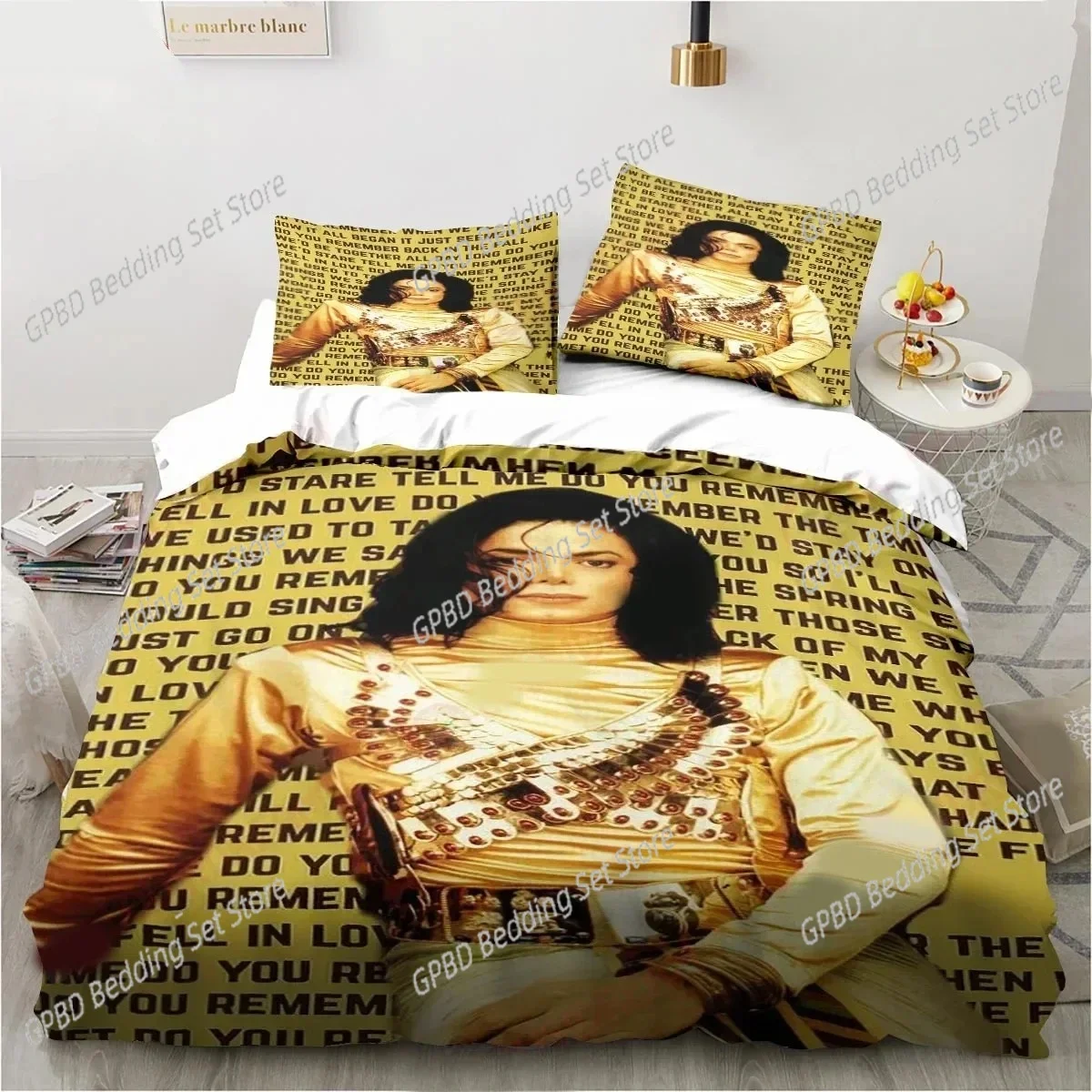 Michael Jackson 3D NEW Duvet Cover Pillowcase Bedding Set Adult Boy Girl Bedroom Decoration Children Single Double Large