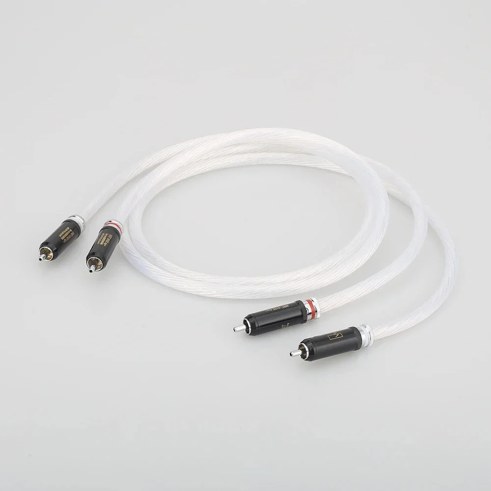 Audiocrast Pair 5N OCC Silver Plated RCA Analogue Cable HIFI RCA interconnect Audio Cable For CD AMP