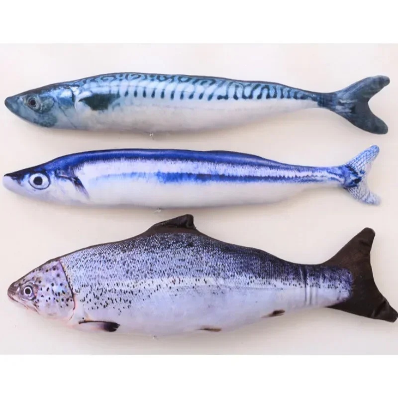 Simulation Fish Cat Toys with Catnip Fish Shape Durable Cat Chew Toys Kitten Interactive Chase Toys Gifts Pet Supplies gatos