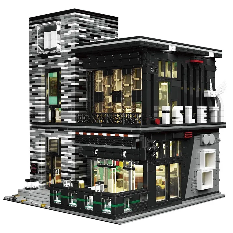 

3980 pcs The bar ( Pub & restaurant Modular 'ISLET') MK16042 the Street View Series Building Blocks Bricks For Children
